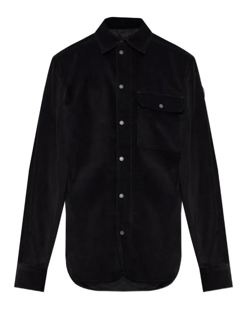 Moncler chest-pocket corduroy shirt - Schwarz Schwarz