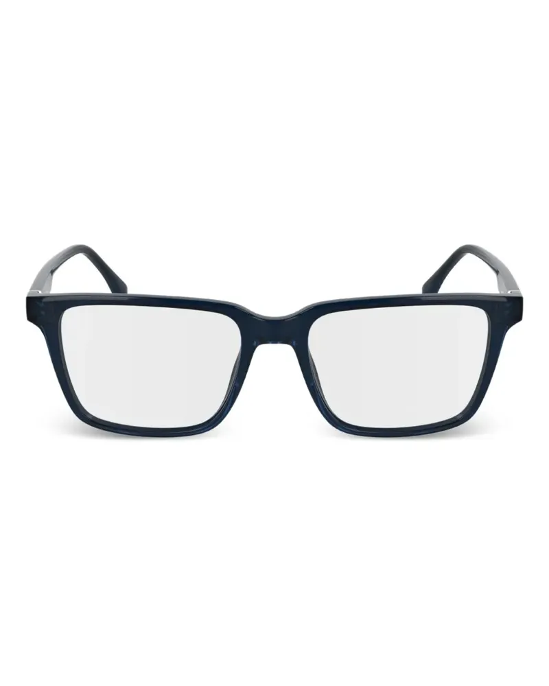 Lacoste Eckige Brille mit Logo-Schild - Blau Blau