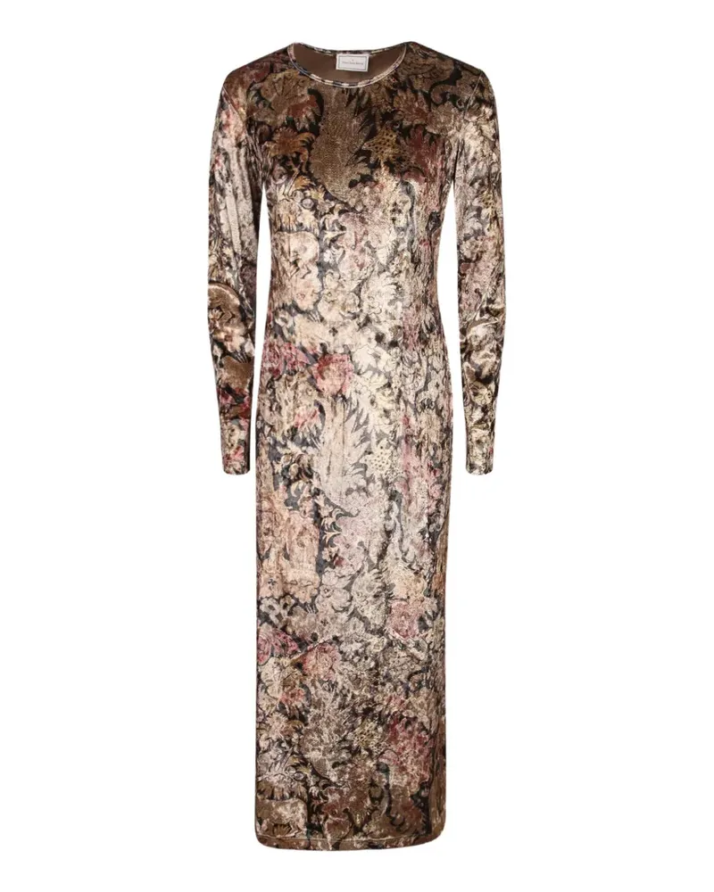 Pierre-Louis Mascia Maxikleid mit Print - Nude Nude