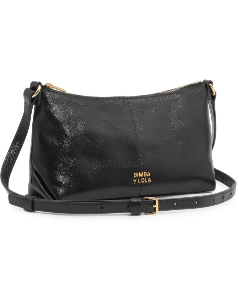 BIMBA Y LOLA Umhängetasche aus Leder - Schwarz Schwarz