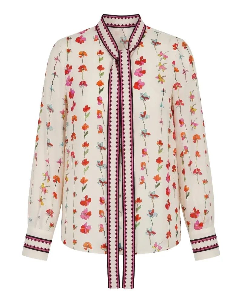 Valentino Garavani Schluppenhemd mit Blumenprint - Nude Nude