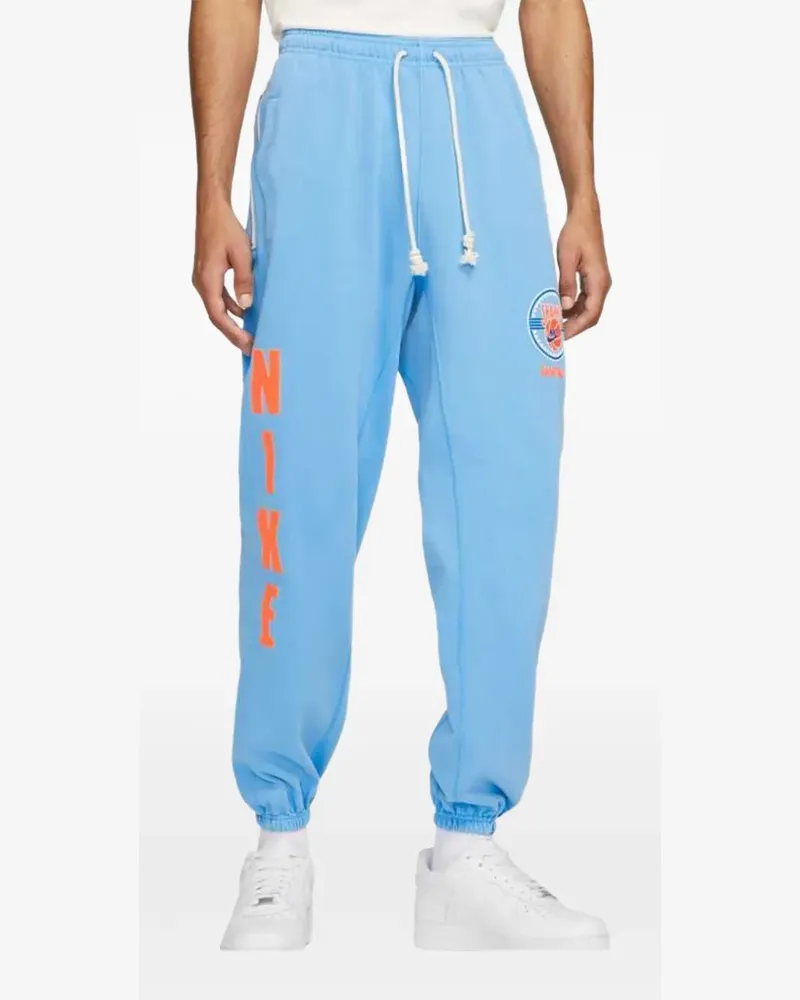 Nike drawstring logo-print track pants - Blau Blau