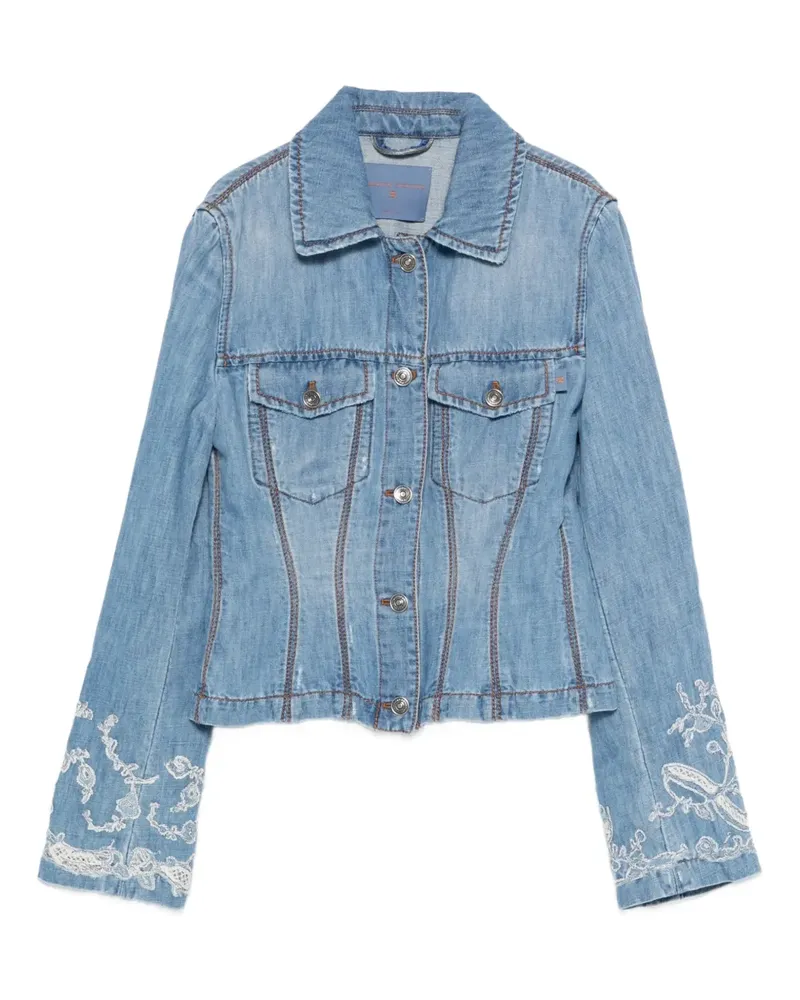 Ermanno Scervino embroidered denim jacket - Blau Blau