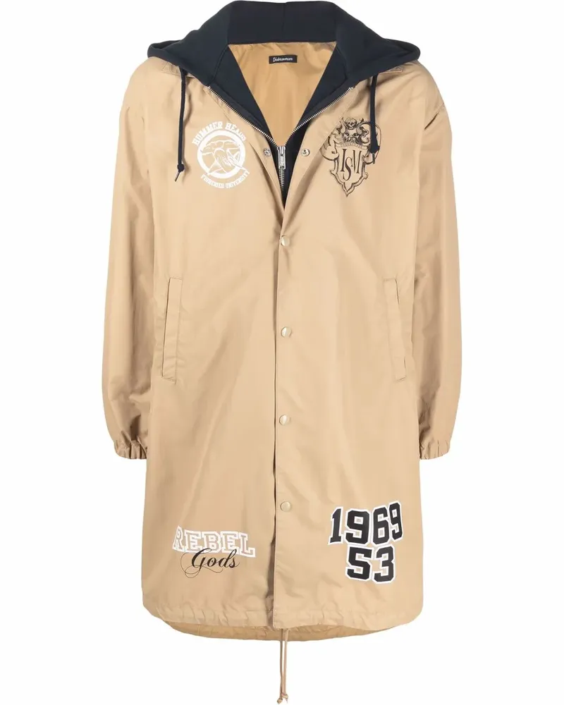 Undercover Kapuzenparka mit Patches - Nude Nude