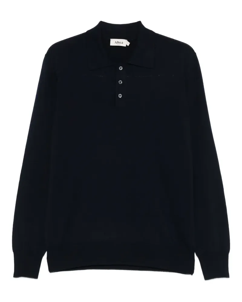 Altea Pullover mit Poloshirtkragen - Blau Blau