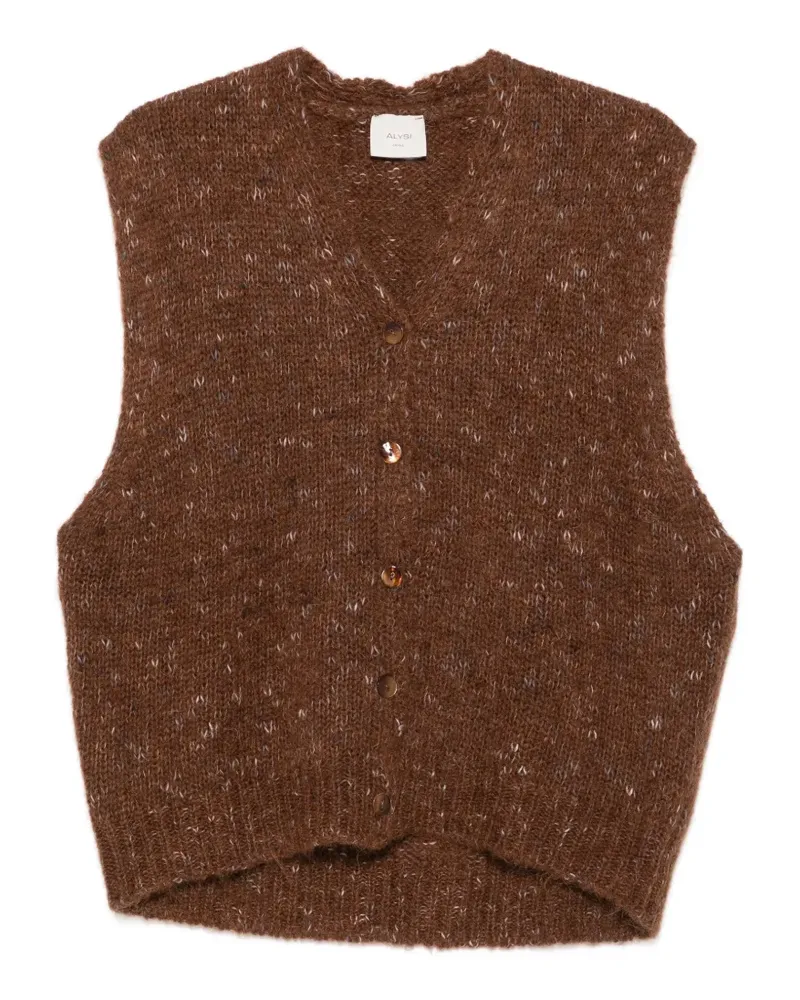 ALYSI button-up knitted vest - Braun Braun