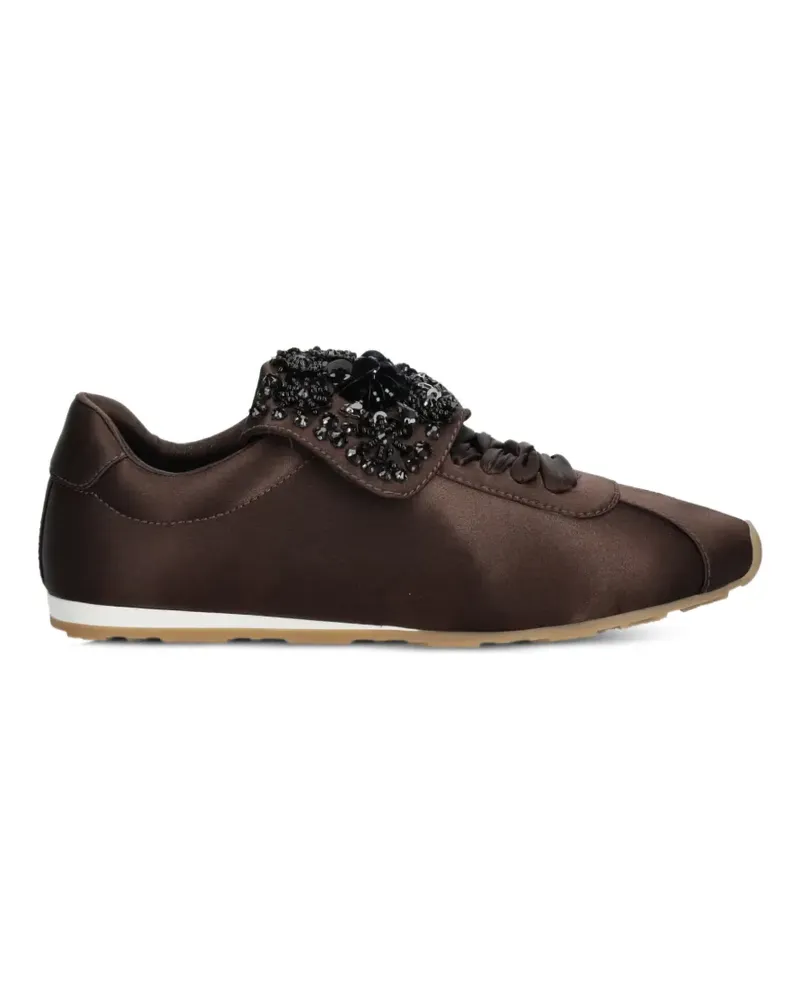 Jeffrey Campbell Shelter Sneakers mit Perlen - Braun Braun