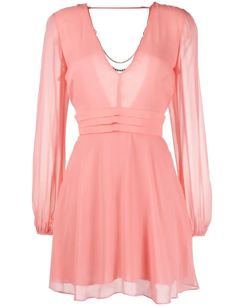 Patrizia Pepe Kleid mit V-Ausschnitt - Rosa Rosa