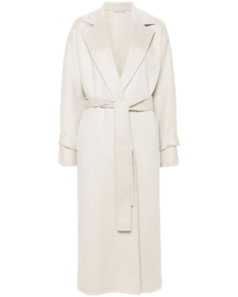 Brunello Cucinelli Midimantel aus Kaschmir mit Gürtel - Nude Nude
