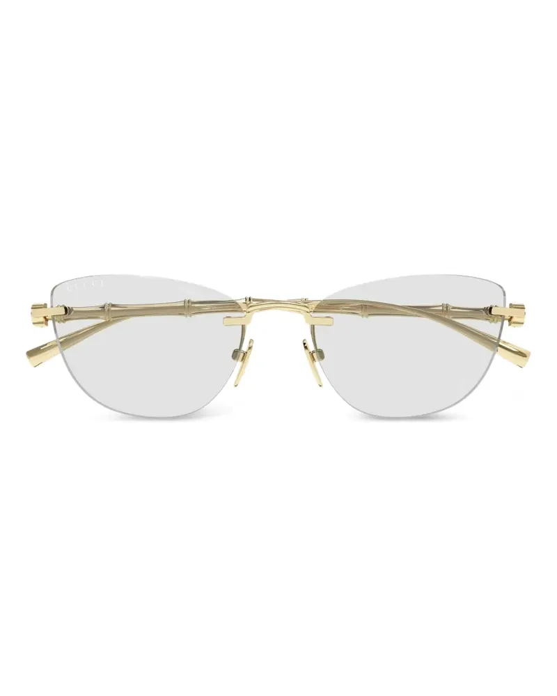 Gucci rimless cat-eye sunglasses - Gold Gold