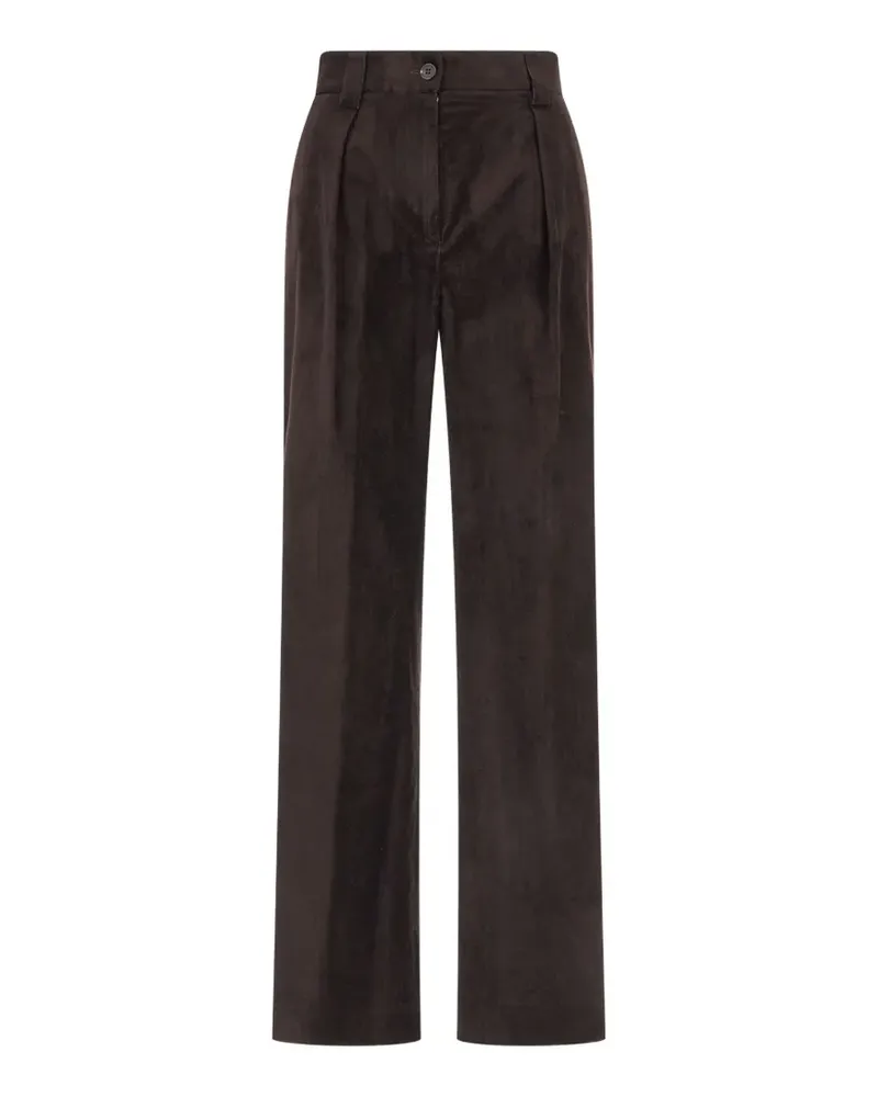 Antonelli Firenze Straight-Leg-Hose mit Falten - Braun Braun