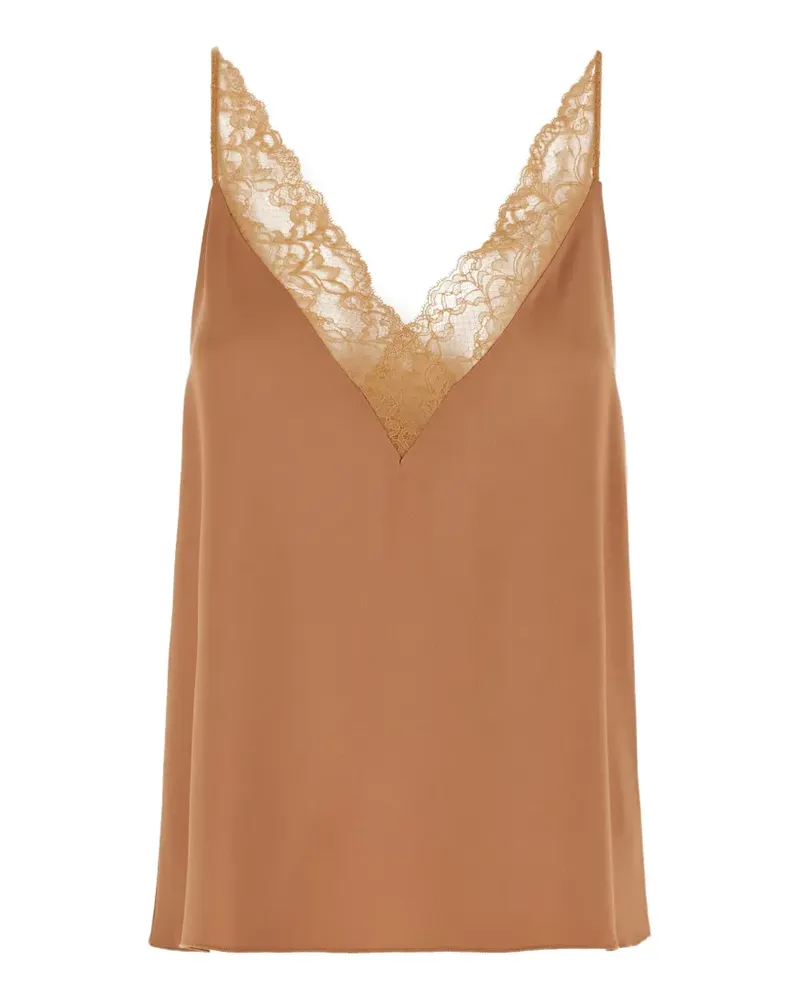 forte_forte Top mit Spitzenborte - Rosa Rosa
