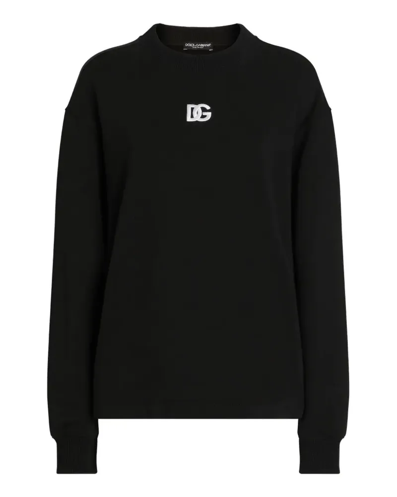 Dolce & Gabbana Pullover mit DG-Stickerei - Schwarz Schwarz