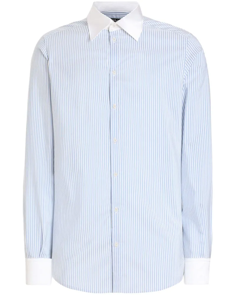 Dolce & Gabbana Gestreiftes Hemd - Weiß Weiß