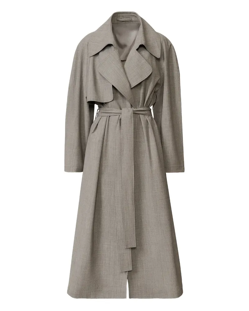 Fabiana Filippi belted collar trench coat - Grau Grau