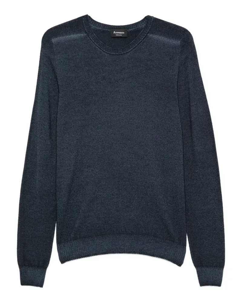 Arovescio Strickpullover mit Rundhalsausschnitt - Blau Blau