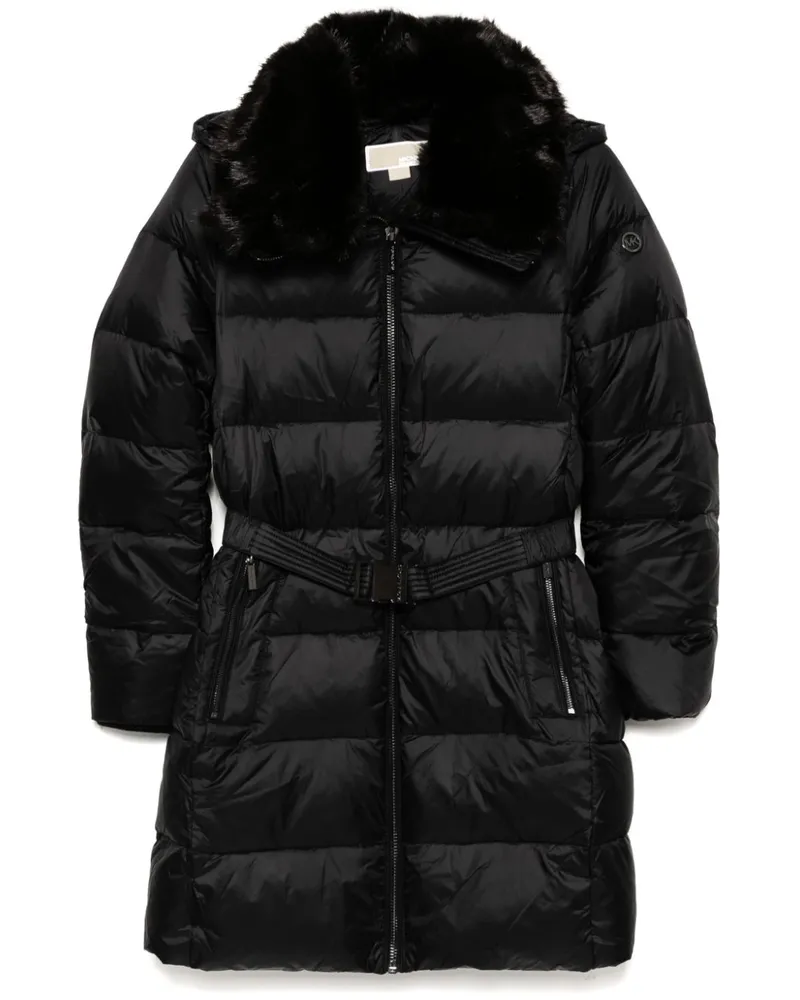 Michael Kors 3/4 Steppmantel mit Gürtel - Schwarz Schwarz