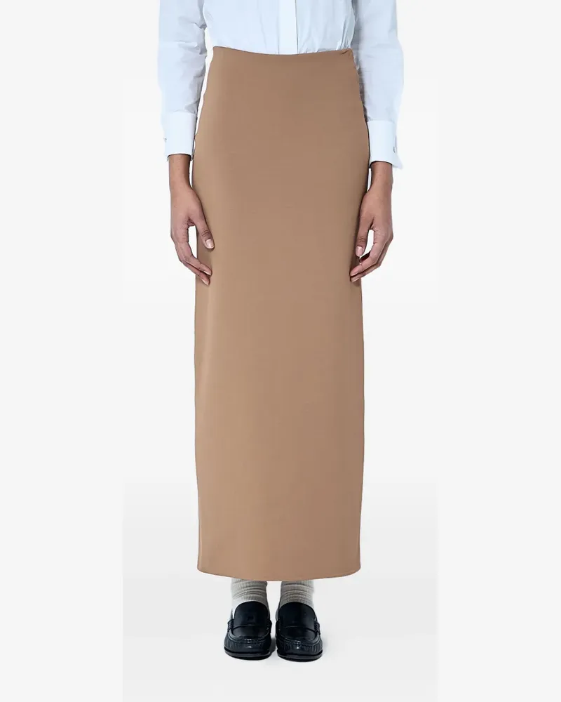 Max Mara Maxirock mit Reißverschluss - Braun Braun