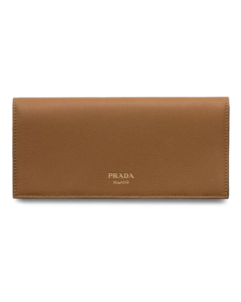 Prada Portemonnaie aus Leder - Braun Braun