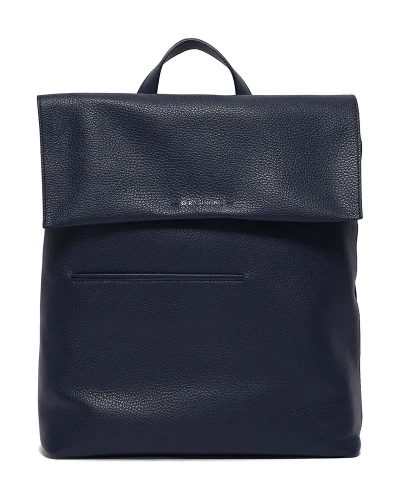 Orciani Rucksack aus gekörntem Leder - Blau Blau