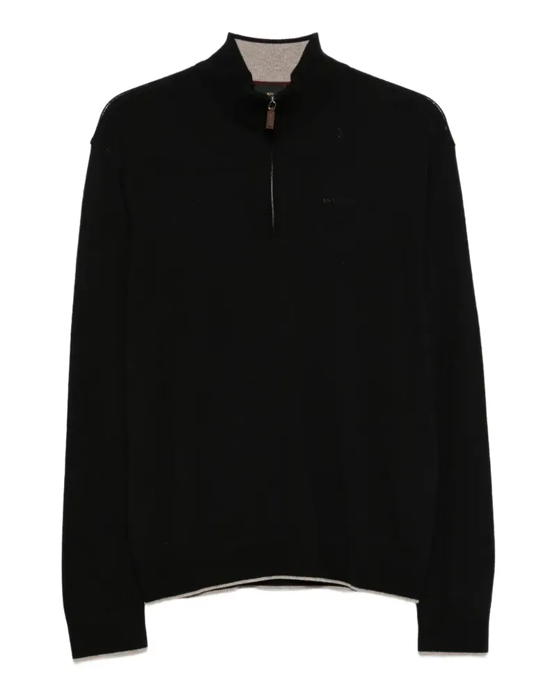 Paul & Shark quarter-zip wool sweater - Schwarz Schwarz