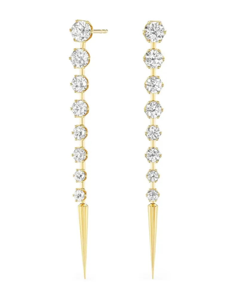 Sorellina Quill Hängeohrringe mit Diamanten - Gold Gold