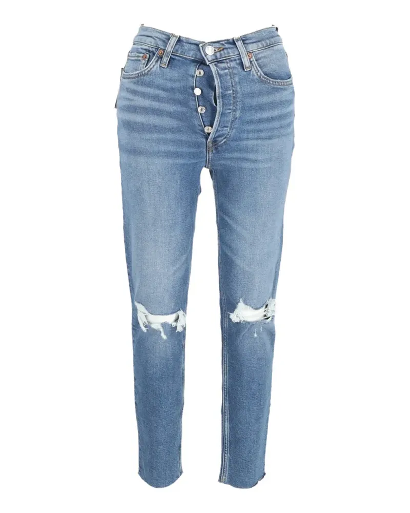 RE/DONE distressed-effect slim-cut jeans - Blau Blau