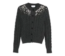 Cardigan mit Kristallen - Grau