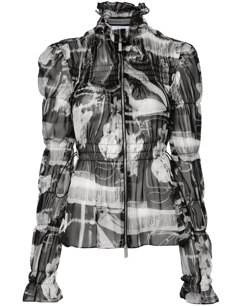 OFF-WHITE Xray Bluse aus Seide - Schwarz Schwarz