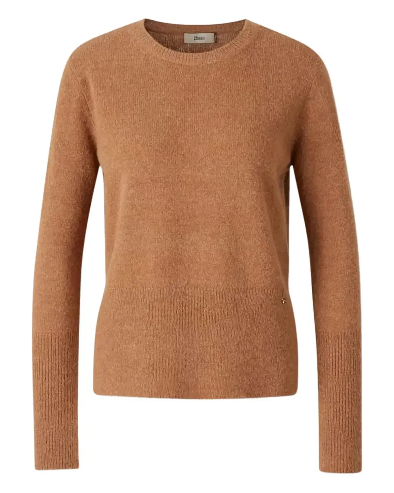Herno Pullover mit gerippten Bündchen - Braun Braun