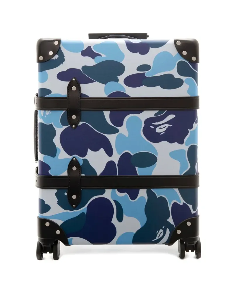 BAPE x Globe-Trotter Reisetasche mit Camouflagemuster - Blau Blau