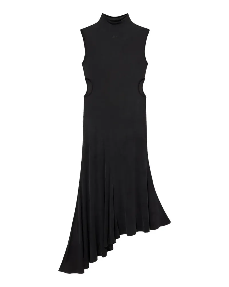 OFF-WHITE Asymmetrisches Meteor Kleid aus Cupro - Schwarz Schwarz