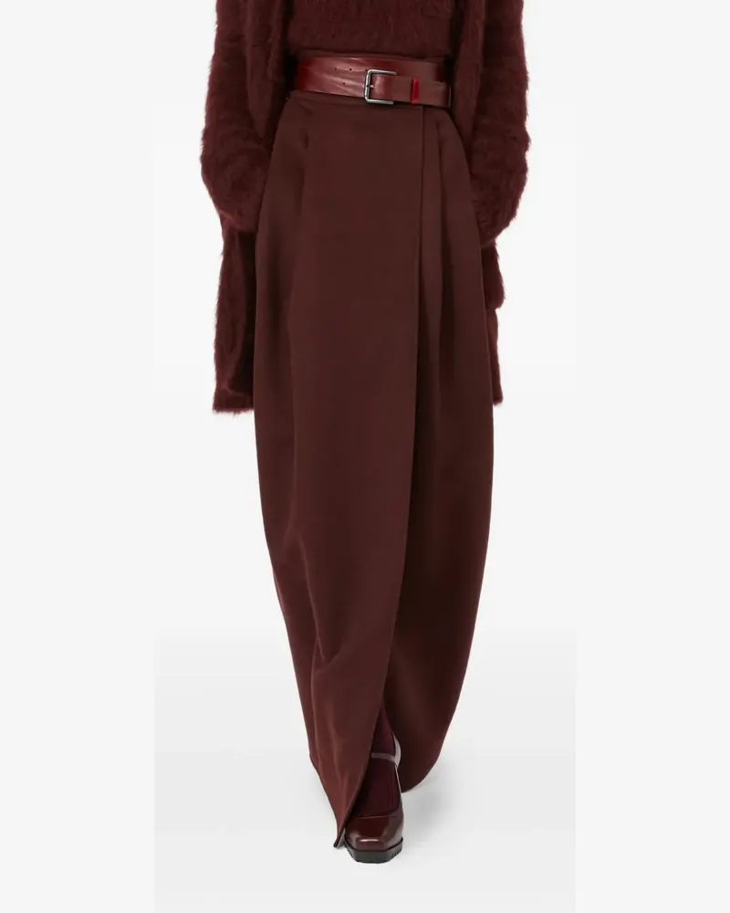 Max Mara Wickelrock mit Falten - Rot Rot