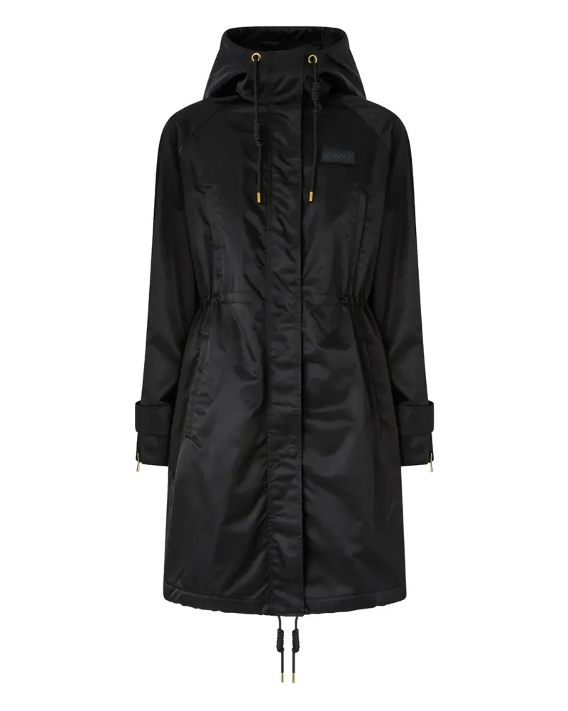 Pinko Delma hooded drawstring coat - Schwarz Schwarz