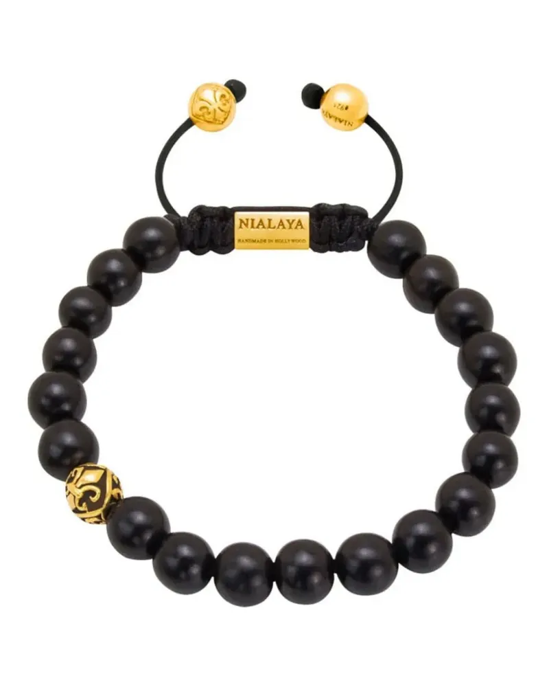 Nialaya Armband mit Perlen - Schwarz Schwarz