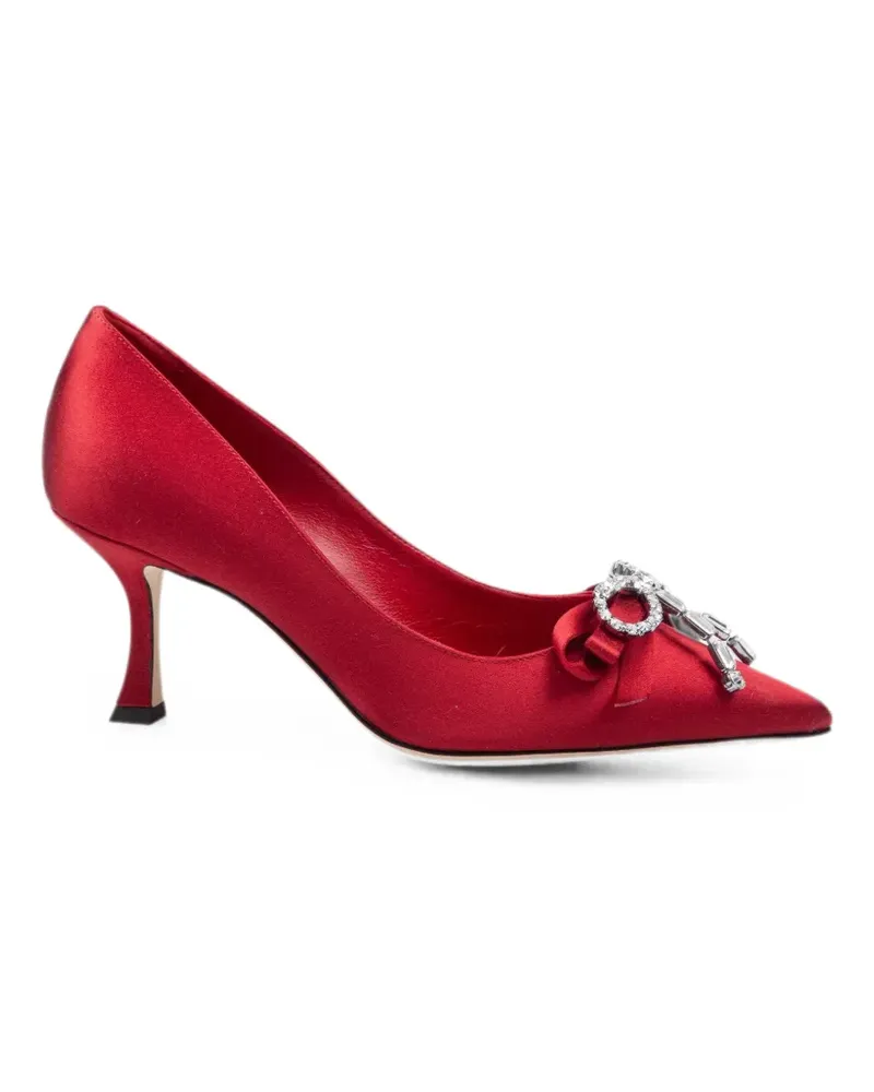 Jimmy Choo Auria 70 bow pumps - Rot Rot