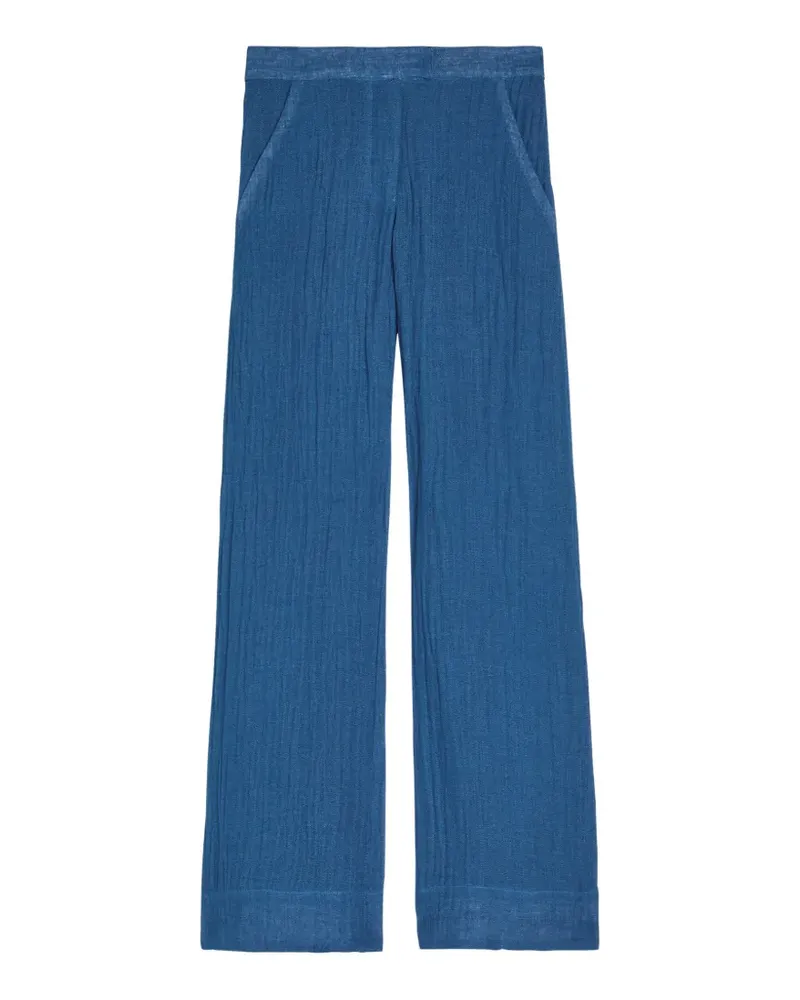 Lisa Marie Fernandez gauze-texture wide-leg trousers - Blau Blau