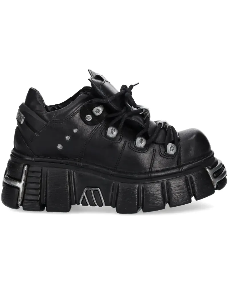 New Rock M-120N-C26 Plateau-Sneakers - Schwarz Schwarz