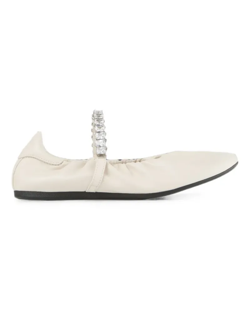 Jimmy Choo Jade Ballerinas mit Kristallen - Nude Nude