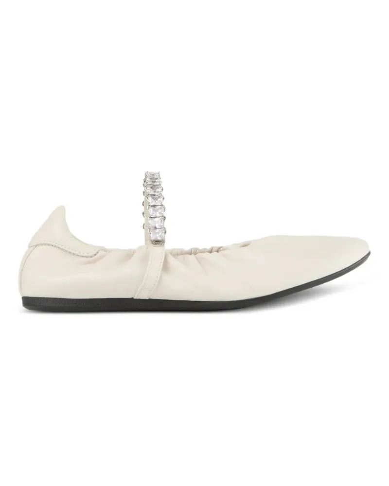 Jimmy Choo Jade Ballerinas mit Kristallen - Nude Nude