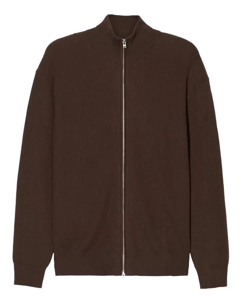 Closed Gerippter Cardigan mit Reißverschluss - Braun Braun
