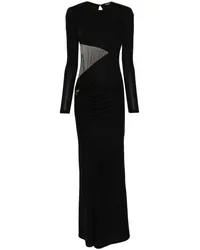 Just Cavalli Maxikleid mit Metallic-Garn Schwarz