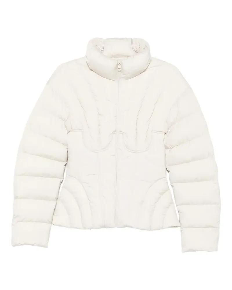 Elisabetta Franchi quilted high-neck jacket - Nude Nude