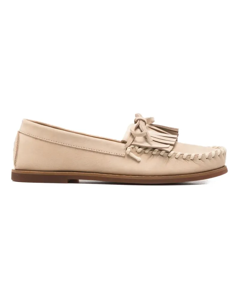 Henderson Tassia fringed loafers - Nude Nude