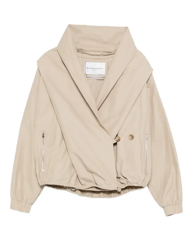 Brandon Maxwell draped hood leisure jacket - Nude Nude
