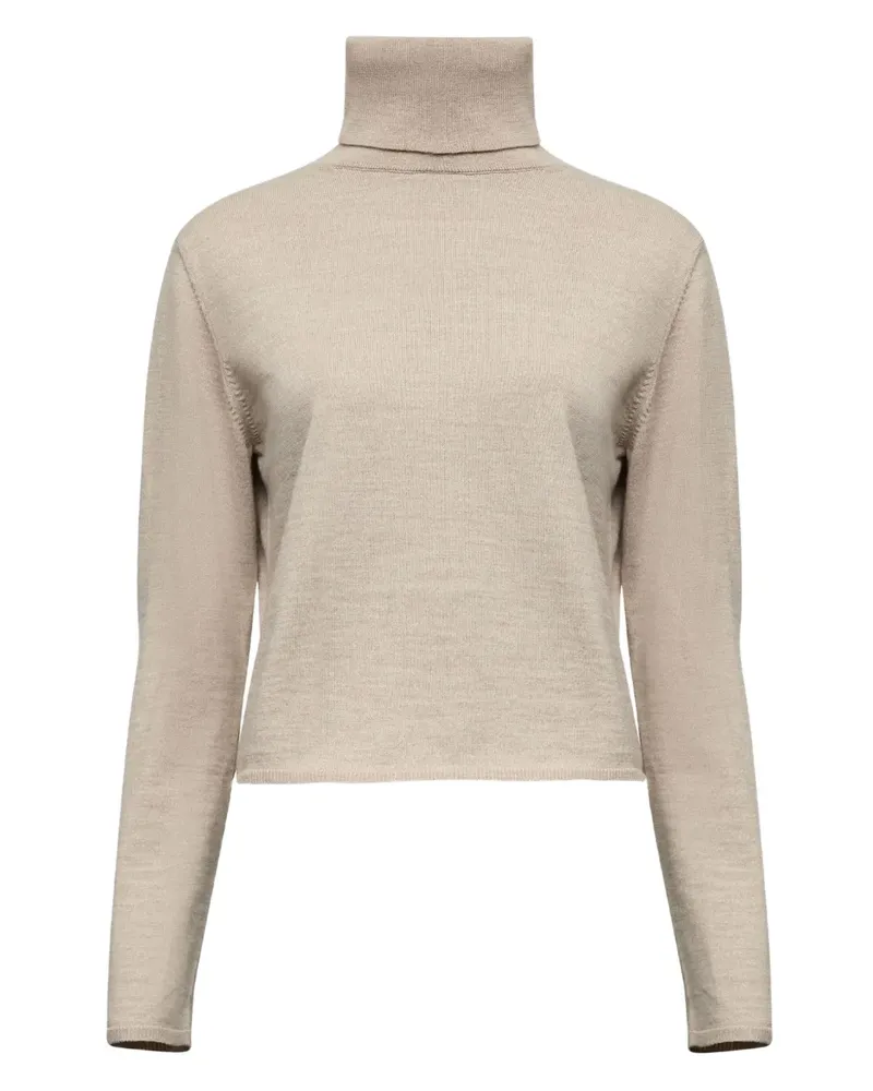 Maison Margiela Langarmshirt mit Stehkragen - Nude Nude