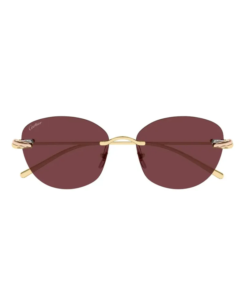 Cartier Rahmenlose Trinity Sonnenbrille - Gold Gold