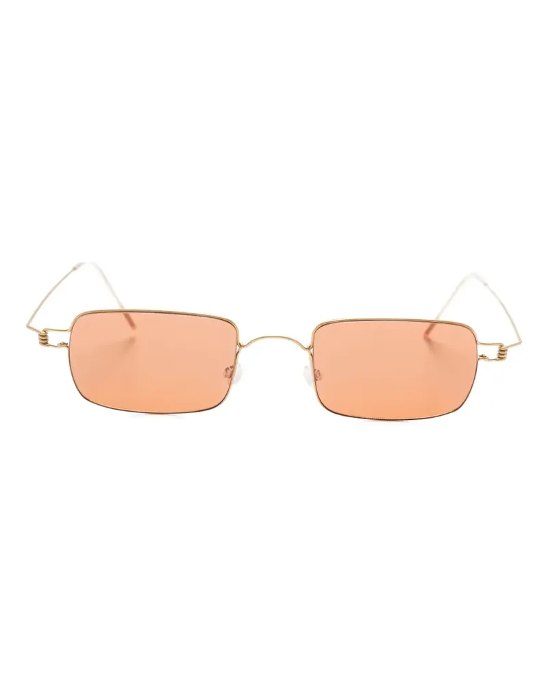 Lindberg Eckige 8220 Sonnenbrille aus Titan - Gold Gold