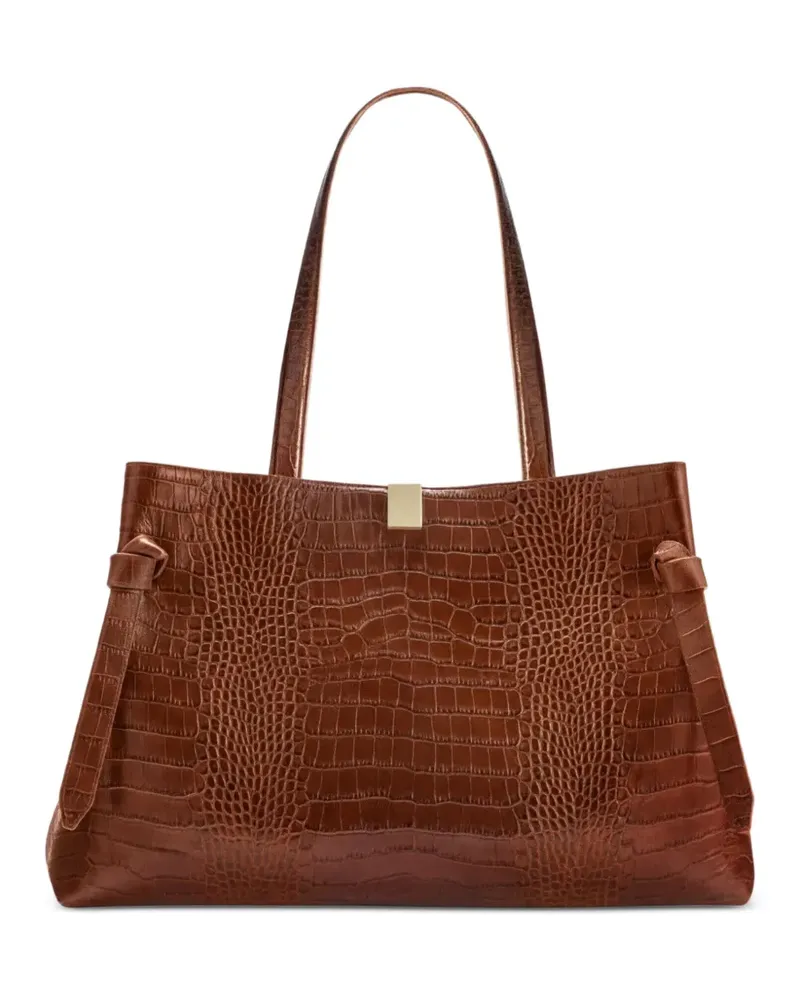 YUZEFI Gyoza leather tote bag - Braun Braun