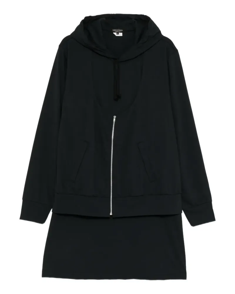 Comme des Garçons Kapuzenjacke im Layering-Look - Schwarz Schwarz